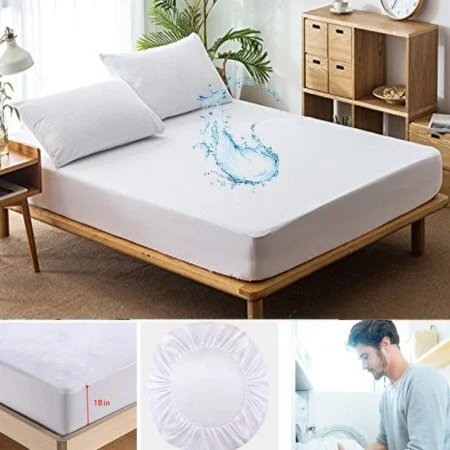Single Fitted Waterproof Mattress Cover