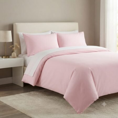 Plain Baby Pink Bed Set
