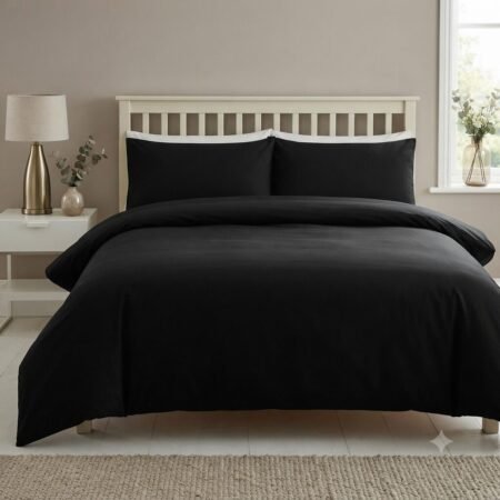 Plain Black Bed Set