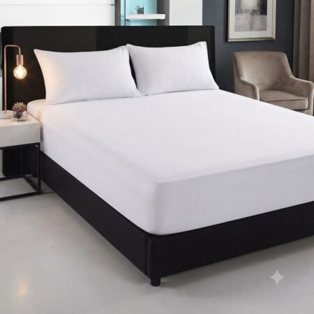 Plain White Fitted Bed Sheet