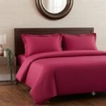 Deep Pink Palin Sheet with 2 Pillows