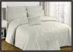 White Embossed Bed Sheet – 3 Pcs