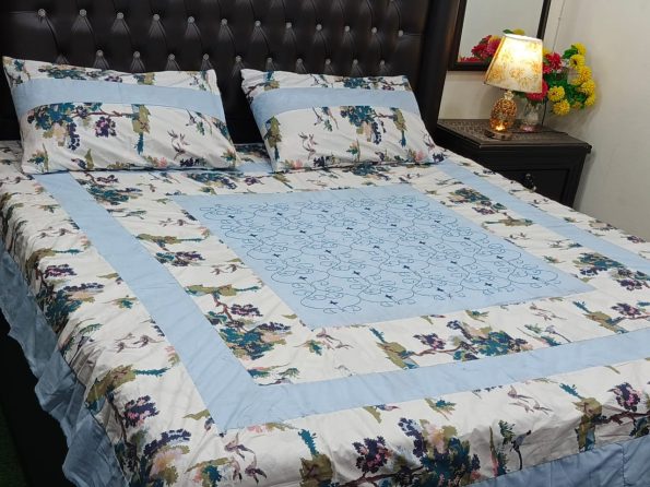 Printed Patchwork Embroidered Sheet Design (15)