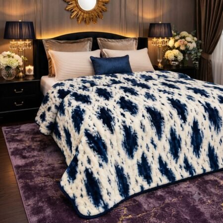 Premium Luxury Plush Blanket – Midnight Frost