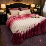 Premium Luxury Plush Blanket – Ruby Ombre