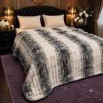 Premium Luxury Plush Comforter – Silver Marble