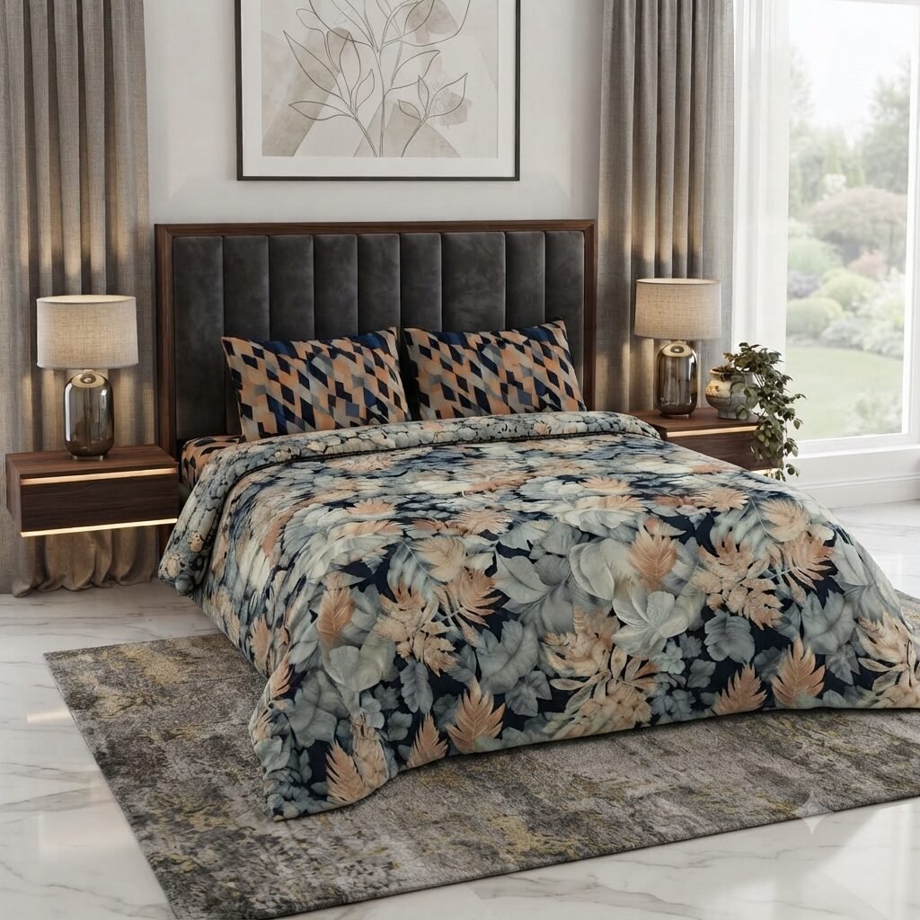 Tropical Leaf Bed Sheet Tropical Leaf Bed Sheet