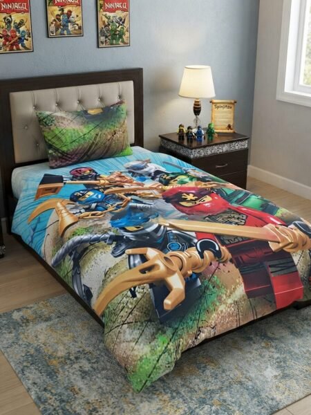 Fighter Characters Kids Bed Sheet