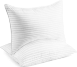 White Filled Stripe Pillows