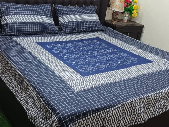 Printed Patchwork Embroidered Sheet Design (8)