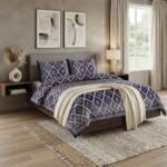 Blue Lining Colours Printed Bed Sheet With 2 Pillow Covers