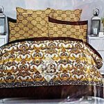 Dark Colours Printed Bed Sheet With 2 Pillow Covers