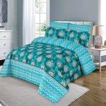 Sky Colours Printed Bed Sheet With 2 Pillow Covers