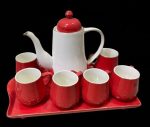 Red Tea Set