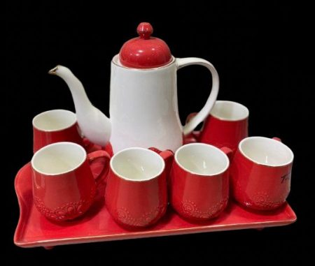 Red Tea Set