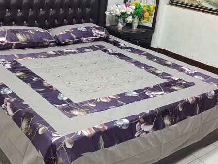 Printed Patchwork Embroidered Sheet Design