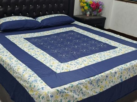 Printed Patchwork Embroidered Sheet Design