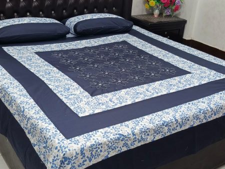 Printed Patchwork Embroidered Sheet Design