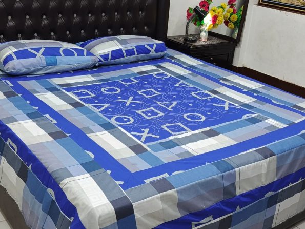 Printed Patchwork Embroidered Sheet Design