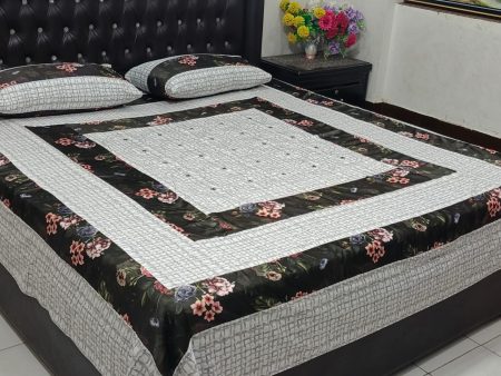 Printed Patchwork Embroidered Sheet Design