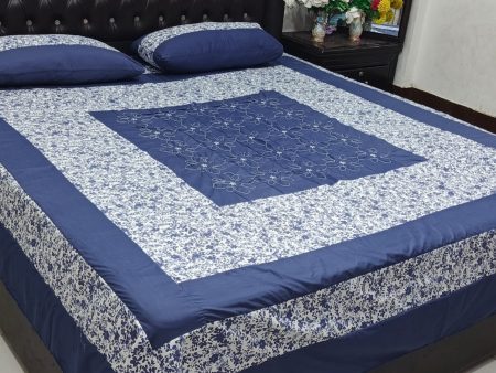 Printed Patchwork Embroidered Sheet Design