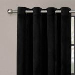 Plain Black Velvet Curtains Premium Quality ( Set of 2 Pcs ) (4)