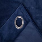 Plain Blue Velvet Curtains Premium Quality ( Set of 2 Pcs )