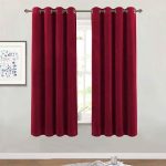 Plain Maroon Red Velvet Curtains Premium Quality ( Set of 2 Pcs ) (3)