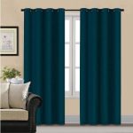 Plain Teal Green Velvet Curtains Premium Quality ( Set of 2 Pcs ) (3)