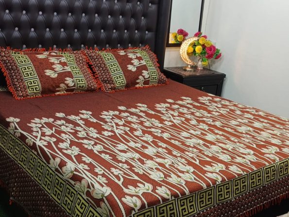 Fancy Jacquard Soti Bedsheet Design (5)