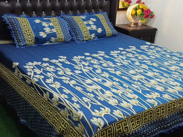 Fancy Jacquard Soti Bedsheet Design (9)