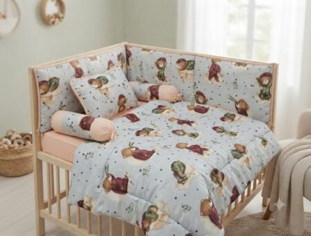 Little Forest Bear Baby Cot Bedding Set