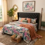 Luxury Magenta Tropical Bed Sheet Set
