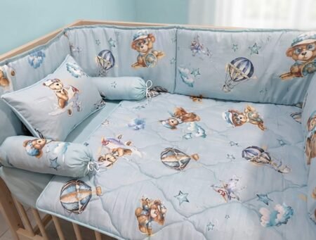 Sky Adventure Teddy Baby Bedding Set