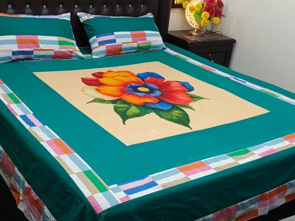 Printed Patchwork Embroidered Sheet Design (45)