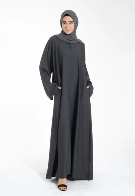 CharcoalGreyAbayawithZipPockets-2