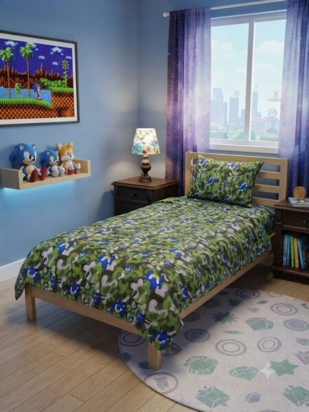 Green Camo Sonic Adventure Bed Set