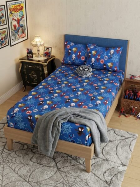 Kids' Superhero Spider-Man Bed Sheet & Pillowcase