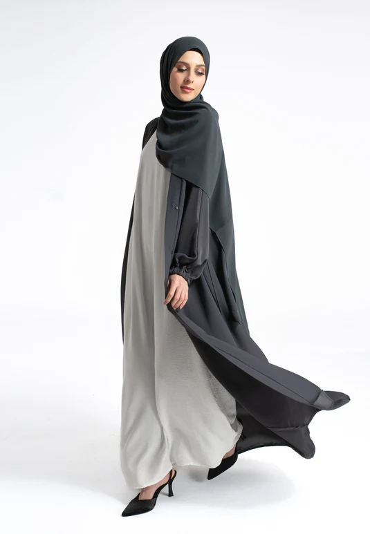 PlainCharcoalGreyOpenAbayawithCuffSleeves-2_1 PlainCharcoalGreyOpenAbayawithCuffSleeves-2_1