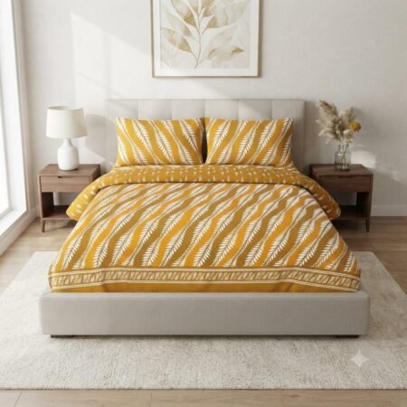 Mustard Leaf Pattern Bedding Set