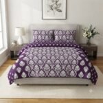 Deep Purple & White Classical Pattern