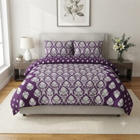 Deep Purple & White Classical Pattern