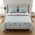 Floral Sky Blue Bed Set B