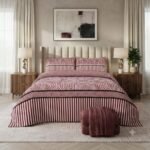 Modern Two-Tone Printed Bed Sheet Set