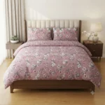 Dusty Pink Wildflower Cotton Bed Sheet