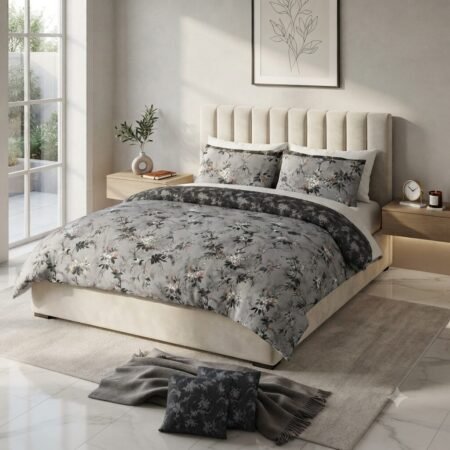 Floral Grey Elegance Bed Sheet Set