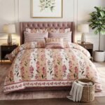 Floral Striped Bedding Set