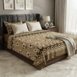 Classic Earthy Daisy Pattern Full Bedding Set with Pillow Covers