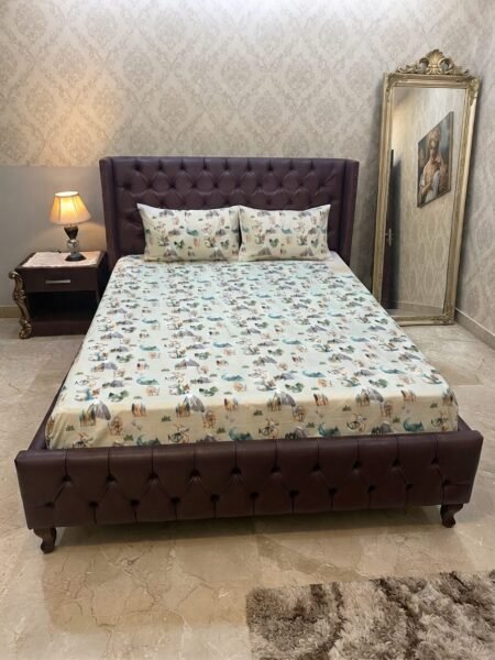 Dinosaur Character Kids Bed Sheet