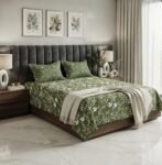 Fresh Leafy Print Premium Bed Sheet Set